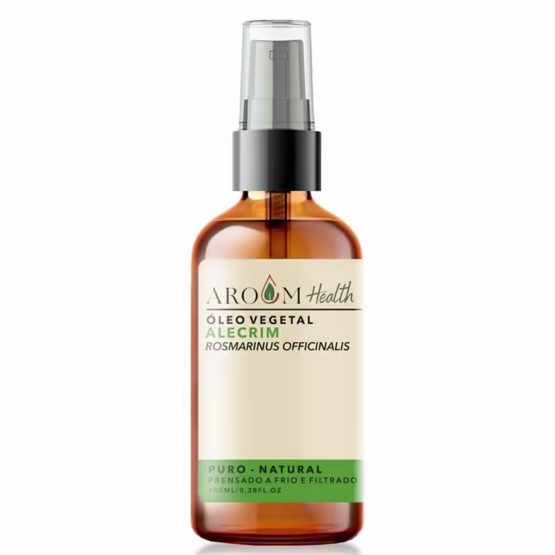 Óleo Vegetal de Alecrim 100% puro natural Cabelo e Pele - 100 ml Aroom Health