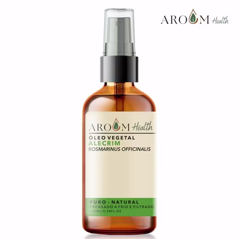Óleo Vegetal de Alecrim 100% puro natural Cabelo e Pele - 100 ml Aroom Health