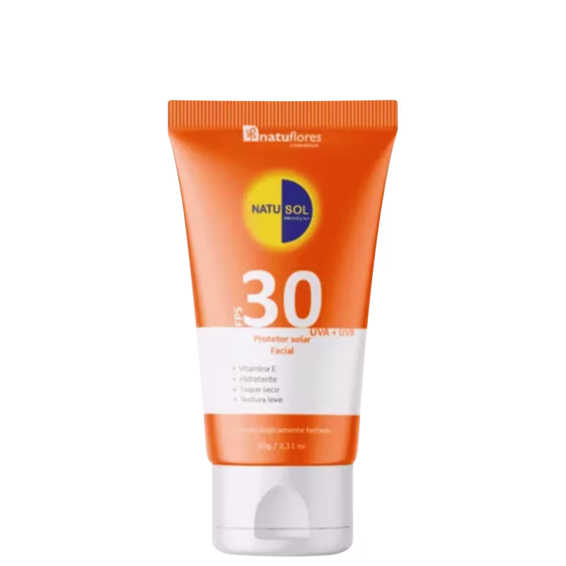 Natuflores Natusol FPS30 Toque Seco - Protetor Solar Facial 60g