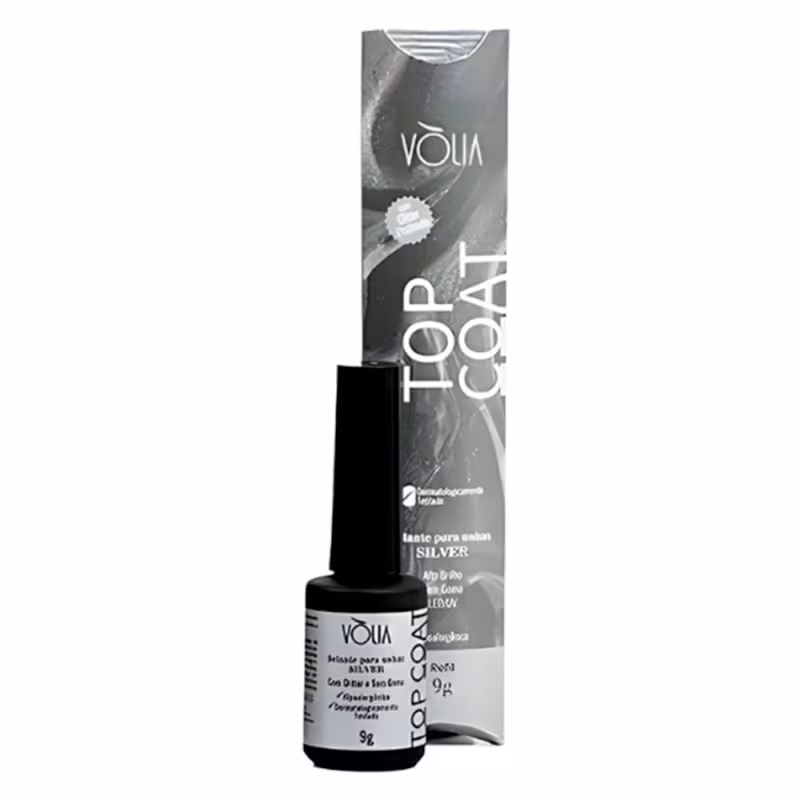 Top Coat Silver (Prata) Refil Sache 9g - Vólia