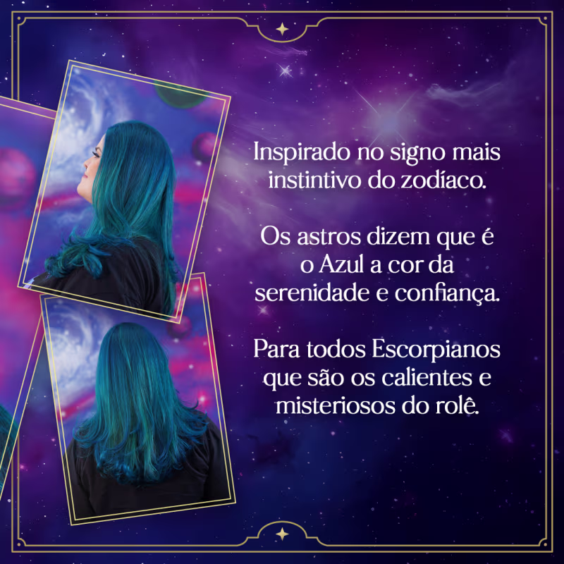 Máscara Pigmentante Capilar Kamaleão Color Signos Escorpião Azul Profundo, 100g.