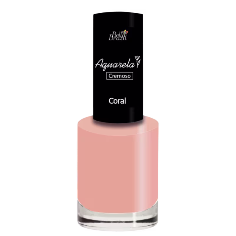 Bella Brazil Aquarela 143 Coral  - Esmalte Cremoso 7,5ml