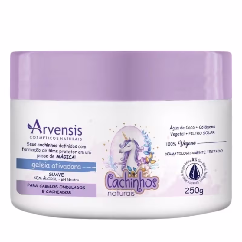 Geleia ativadora Cachinhos Naturais Ondulados e Cacheados de Arvensis.