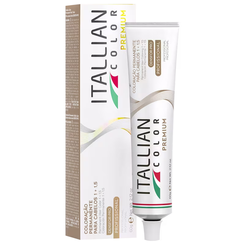 Coloração Itallian Hairtech Color Premium 7.37, 60g.