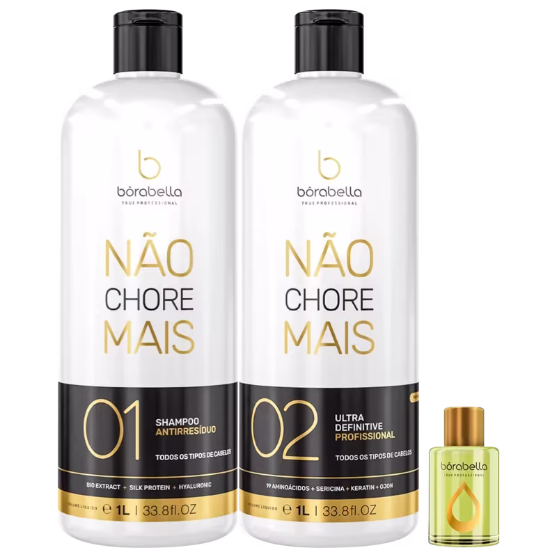 Kit Borabella Não Chore Mais 2X1L + Argan Oil Macadâmia 7ml