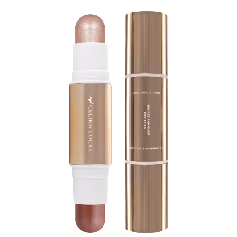 Celina Locks Beauty Duo Stick 2 em 1 - Bastão de Contorno e Iluminador 13g