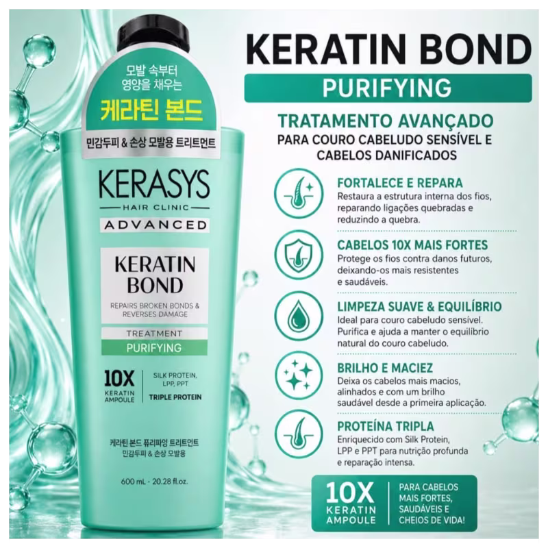Kerasys Advanced Keratin Bond Purifying - Máscara Capilar 600ml