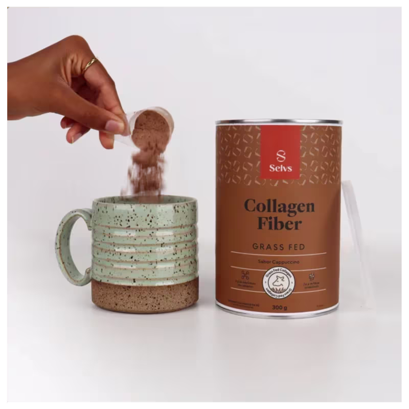 Selvs Collagen Fiber Cappuccino - Colágeno em Pó 300g