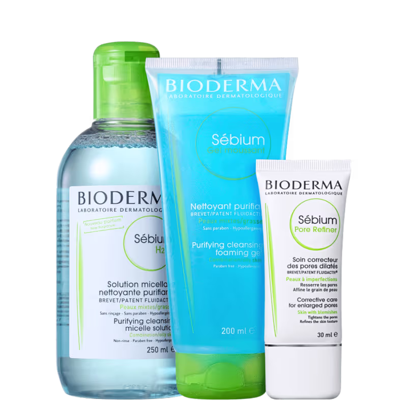 Kit Bioderma Sébium para Pele Oleosa (3 Produtos)