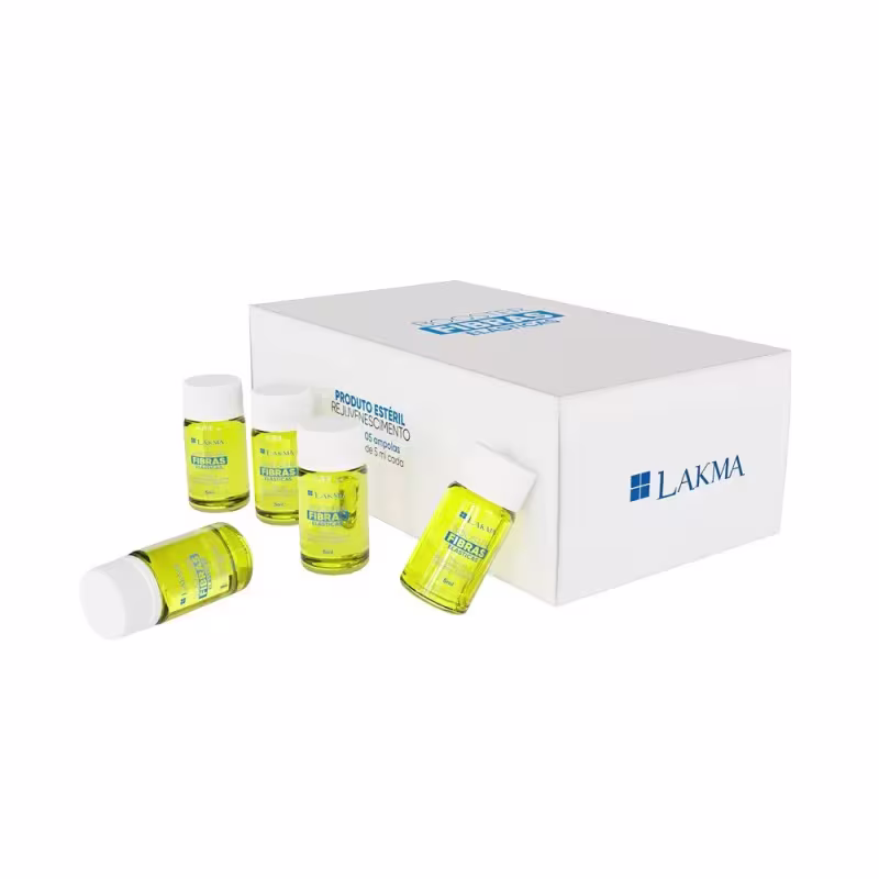 Kit Lakma Booster Fibras Elásticas Rejuvenescimento - Ampola de Tratamento Facial 5x5ml
