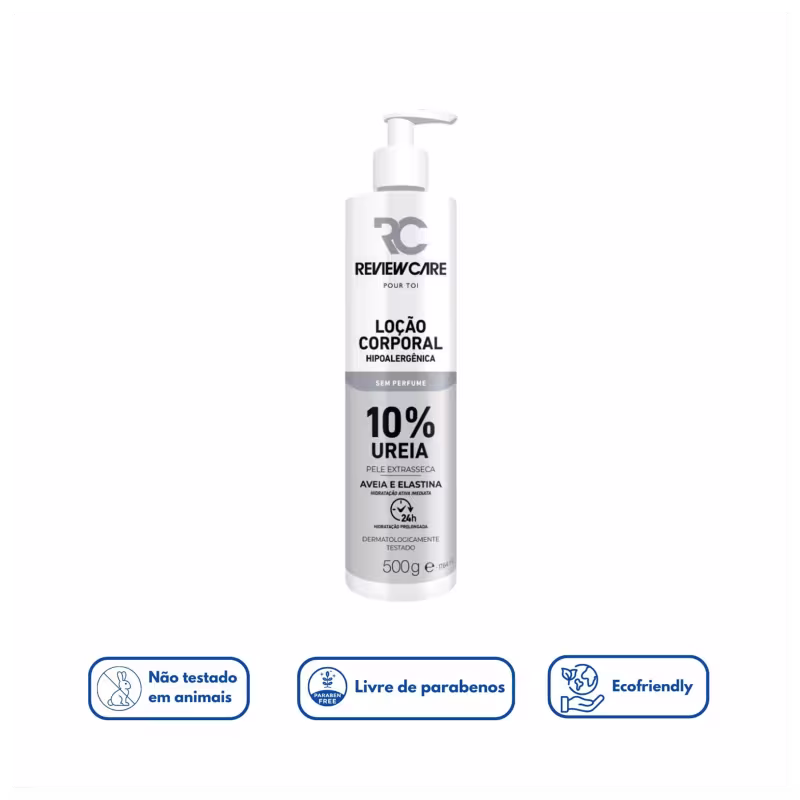 Loção Hidratante Corporal Pele Seca 10% Ureia Sem Perfume 500ML Review Care