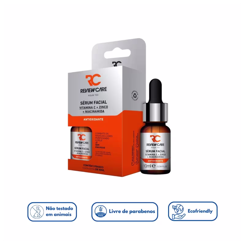 Sérum Facial Antioxidante Vitamina C Zinco & Niacinamida 10ML Review Care