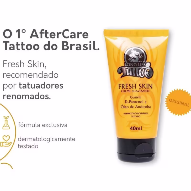 Kit Tattoo Long Life Fresh Skin - Creme Suavizante 3x40ml