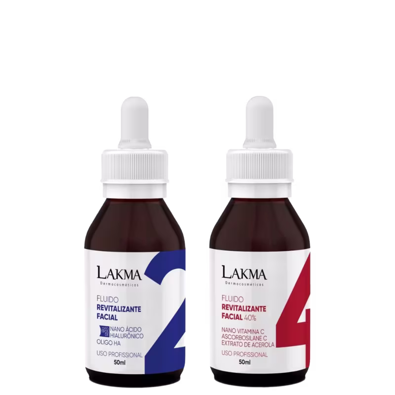 Kit Lakma Fluido Ácido Hialurônico e Fluido Vitamina C (2 Produtos)