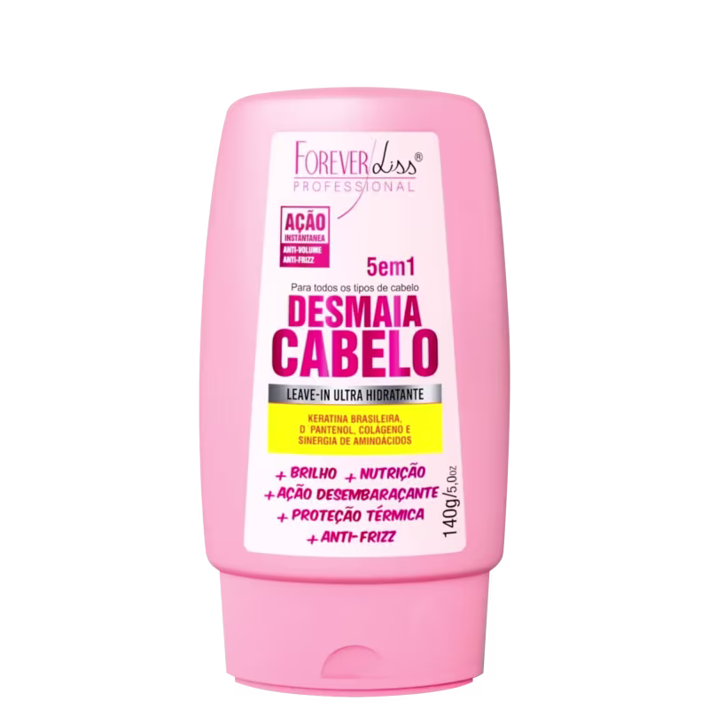 Forever Liss Kit Desmaia Cabelo Condicionador, Leave-In e Shampoo – Hidratação e Proteção Térmica