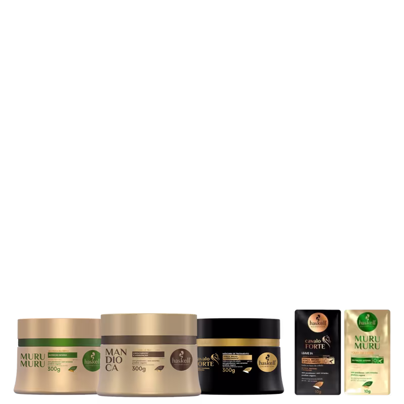 Kit Haskell Mandioca Murumuru Cavalo Forte 300g +2 sachês