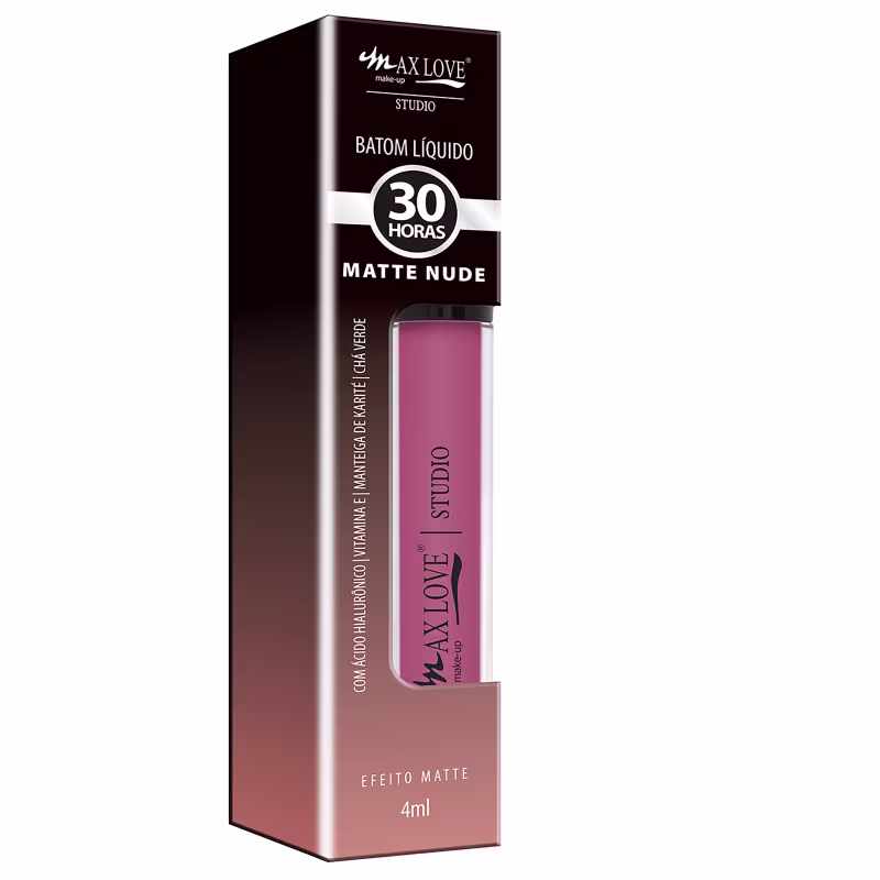 Max Love 30h Matte Nude 656 - Batom Líquido Matte 4ml
