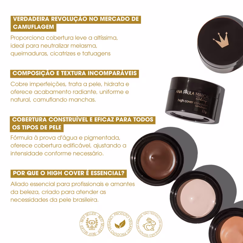 APMarcal Collection Camuflagem High Cover Concealer AP05  - Corretivo 17g