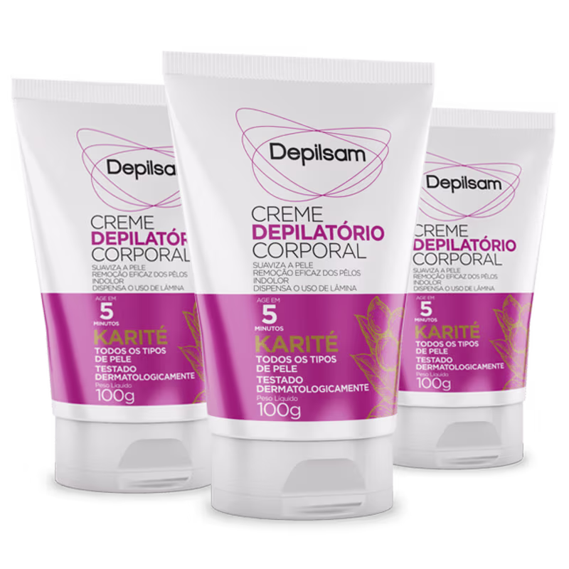 Kit Depilsam Karité Corporal Trio (3 Unidades)