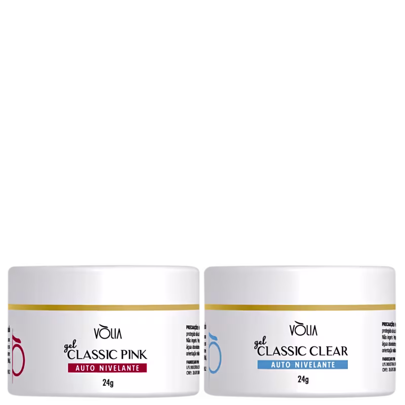 Gel Volia Classic Pink 24g + Gel Volia Classic Clear 24g