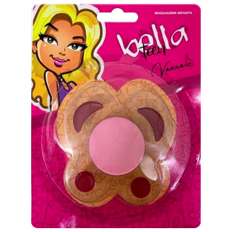 Kit Bella Teen Vania Batom e Blush - Maquiagem Infantil