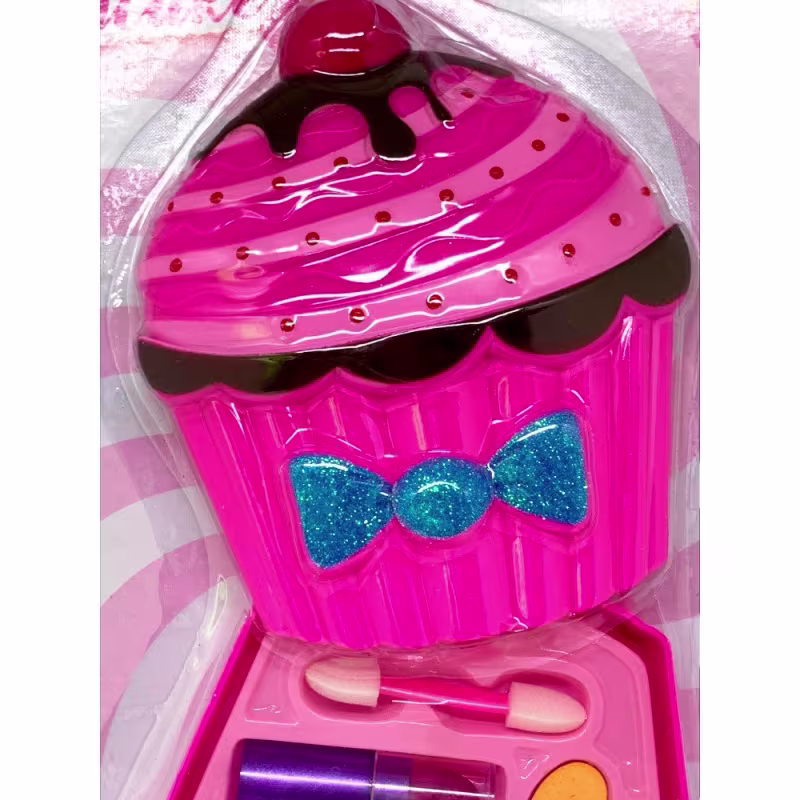 Kit Maquiagem Virtual Sweet Missy Cupcake Maria Pink - Sombra e Batom Infantil