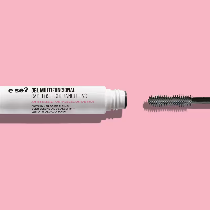 E se? Cosméticos Anti Frizz e Fortalecedor de Fios - Gel Multifuncional para Cabelos e Sobrancelhas 10g