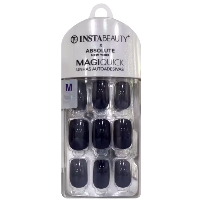 Absolute New York InstaBeauty X MagiQuick Média Cobalt Blue - Unhas Postiças (24 Unidades)