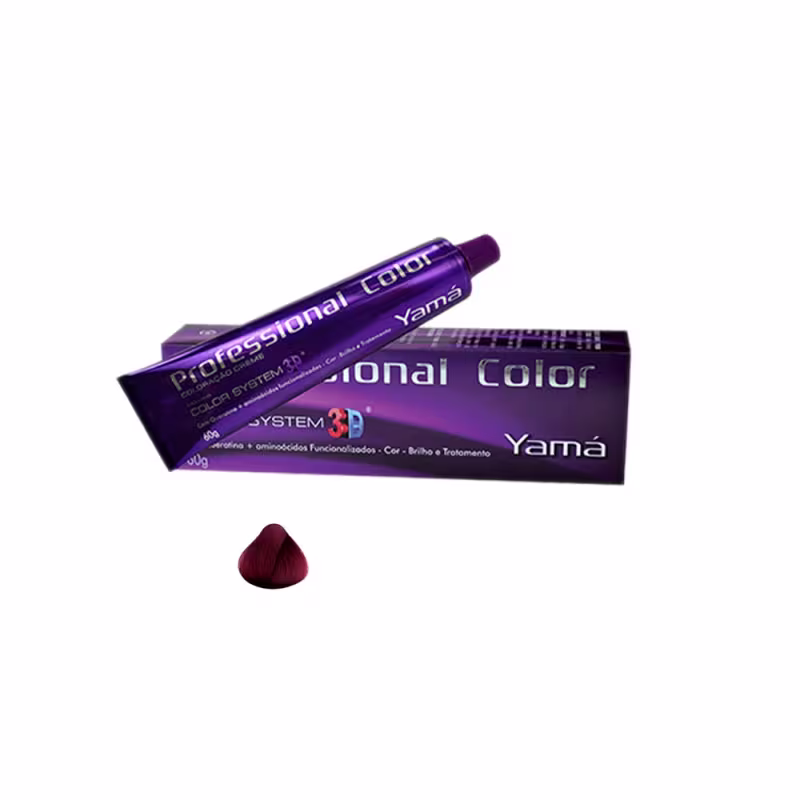 Tintura Yamá Professional 3D 6.66 Louro Escuro Vermelho Intenso Morango