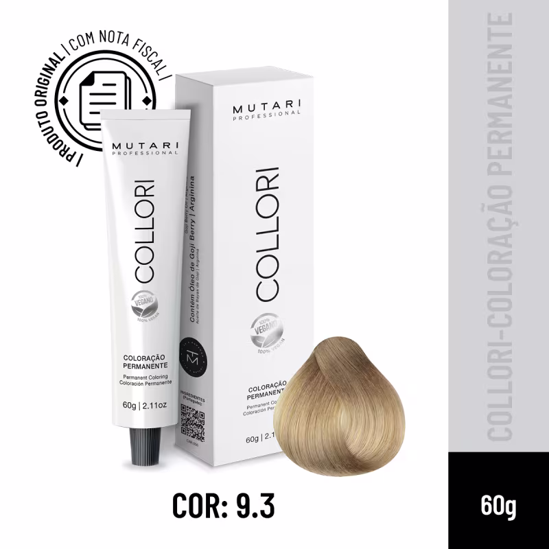 Mutari Collori 9.3 Louro Muito Claro Dourado - Coloração Permanente 60g