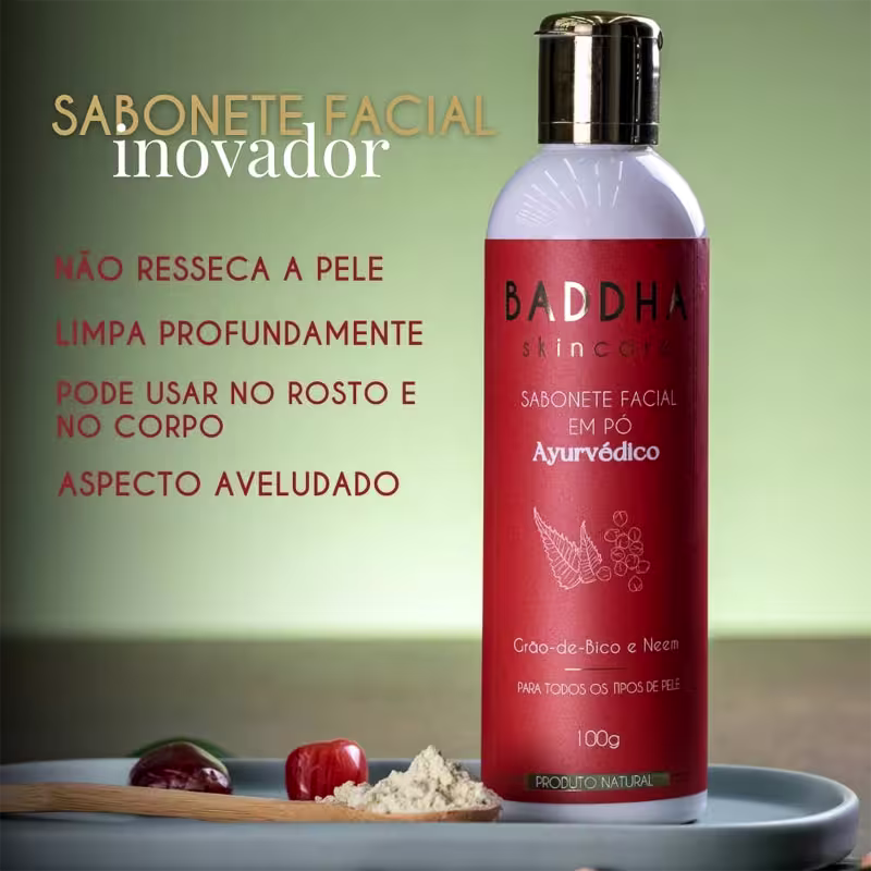 Baddha Skincare - Sabonete Facial Ayurvédico em Pó 100g