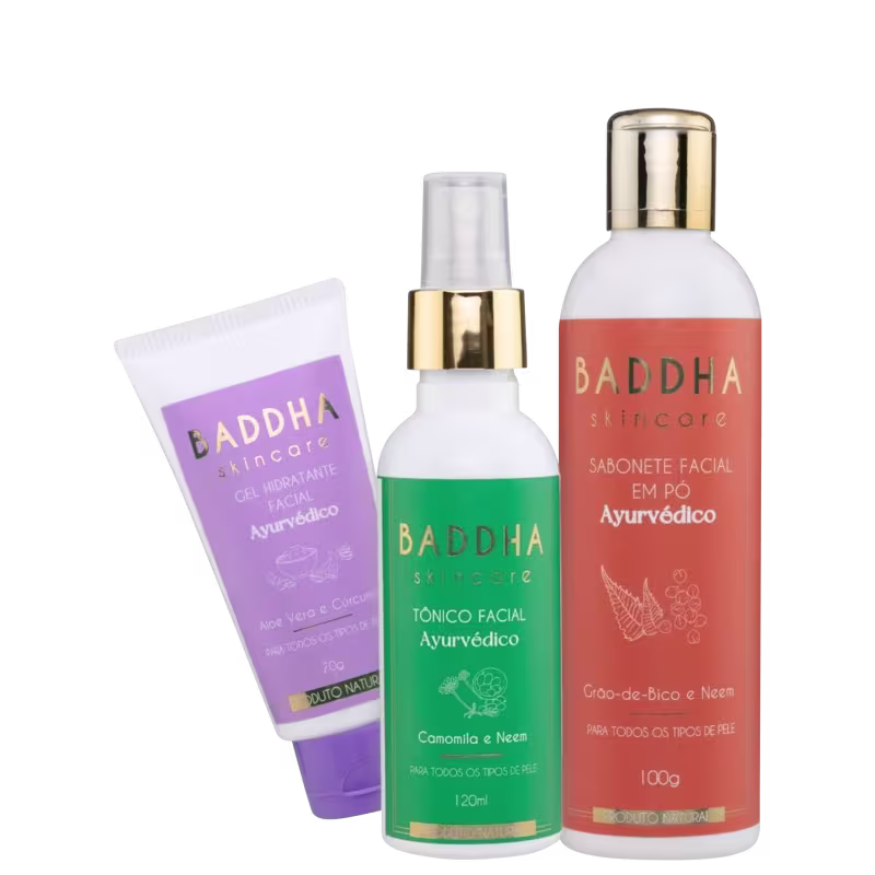 Kit Baddha Skincare Ayurvédico Trio  (3 Produtos)