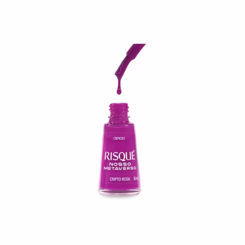 Risqué Nosso Metaverso Cripto Rosa - Esmalte Cremoso 8ml