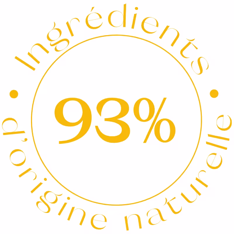 Ingredientes 93% de origem natural