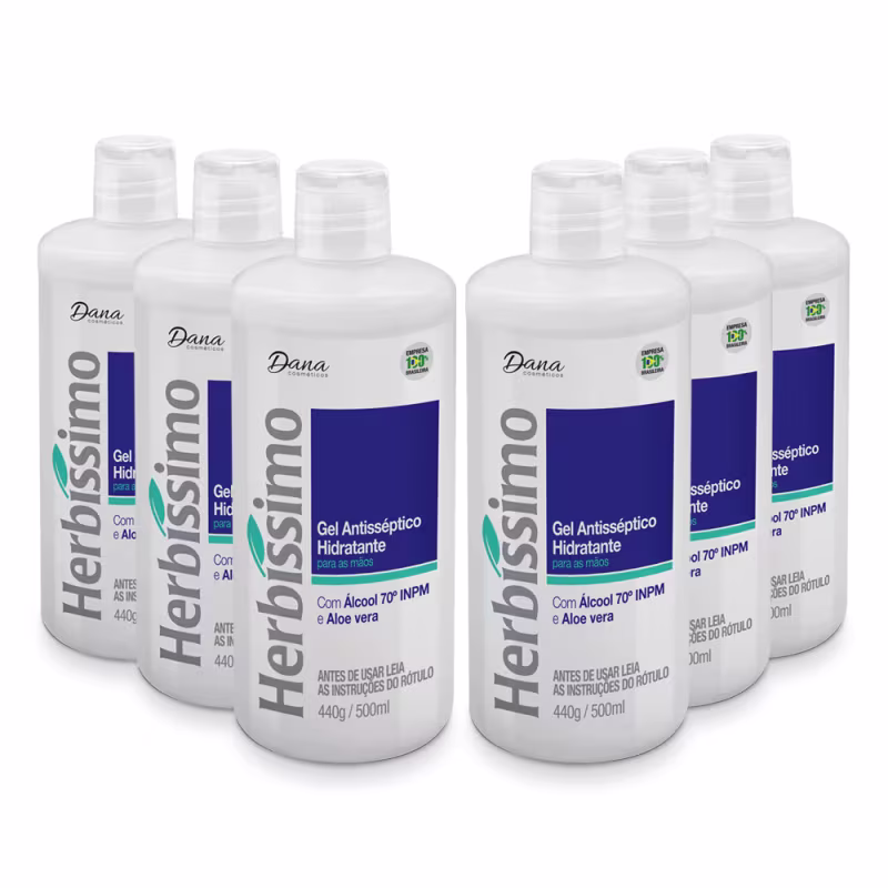 Kit Herbíssimo Gel Antisséptico Hidratante (6 Unidades)
