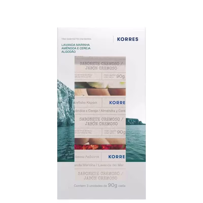Kit Korres Gift Set Rhodes Island - Sabonete em Barra (3 unidades) 90g