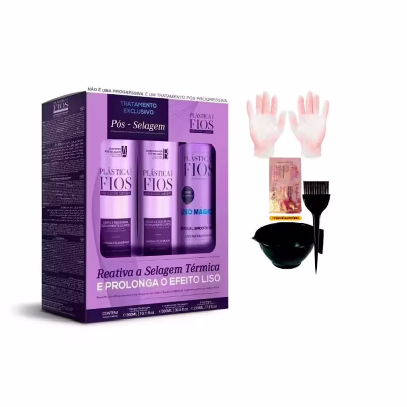 Kit Pós Progressiva Cadiveu 3 Produtos +Cumbuca/Sachê/Luva