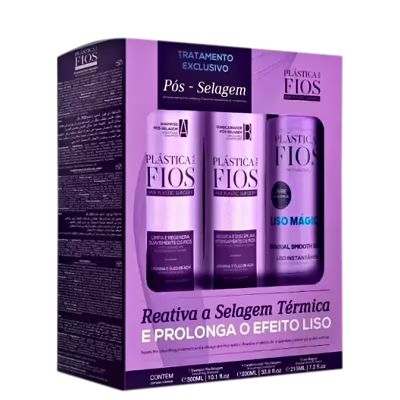 Kit Pós Progressiva Cadiveu 3 Produtos +Cumbuca/Sachê/Luva
