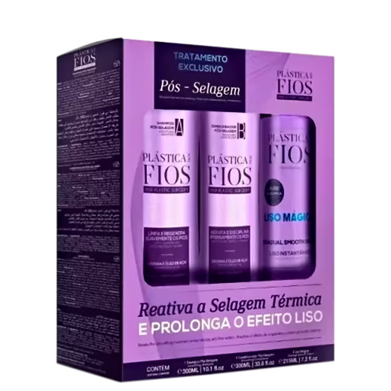 Kit Pós Selagem Cadiveu +Tratamento Açai Oil 60ml +Escova