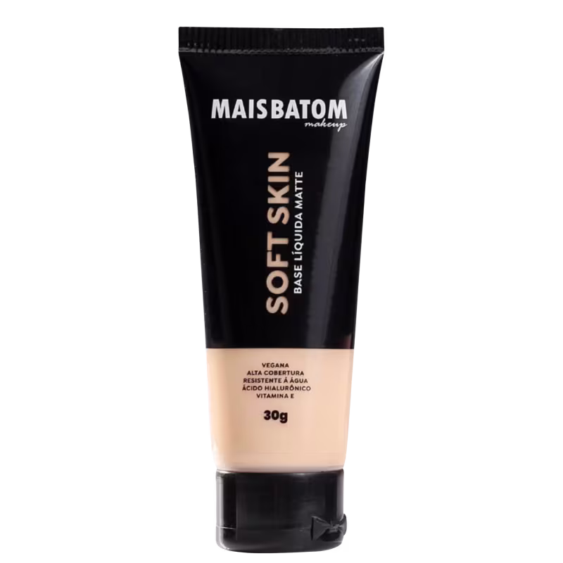 Mais Batom Makeup Soft Skin Claro 03 - Base Líquida Matte 30g