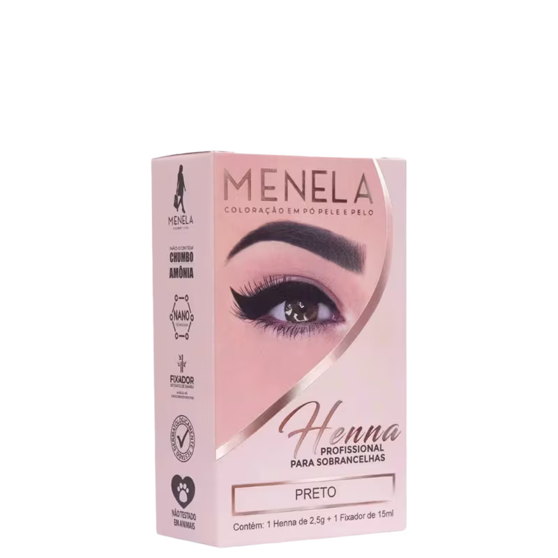 Kit Menela Preto - Henna para Sobrancelhas 2,5g
