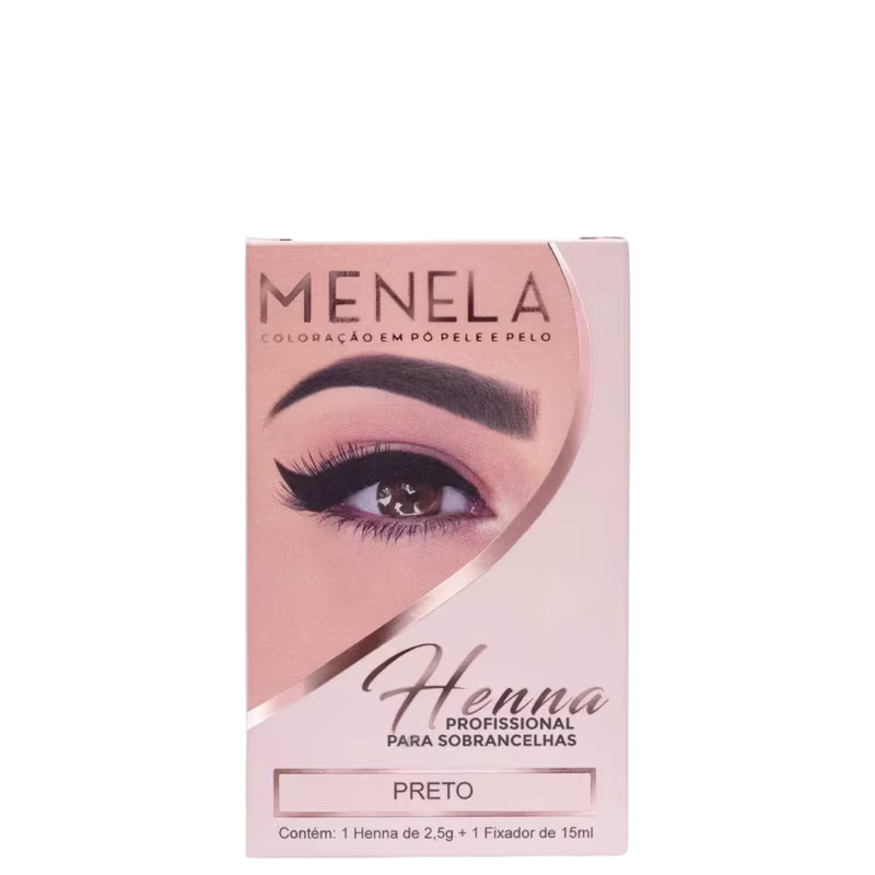 Kit Menela Preto - Henna para Sobrancelhas 2,5g