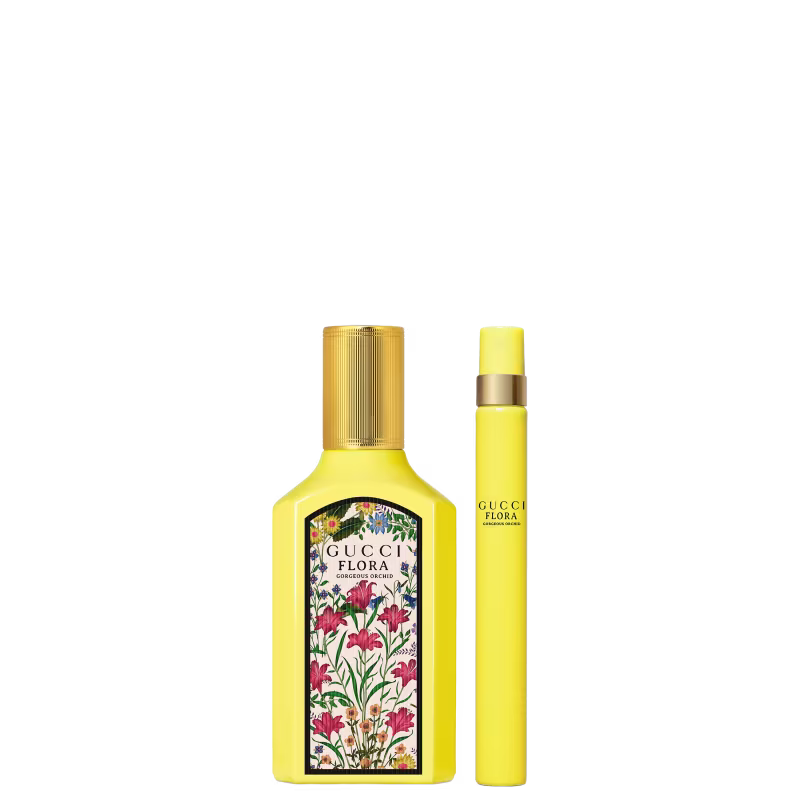 Conjunto Flora Gorgeous Orchid Gucci Feminino - Perfume Eau de Parfum 50ml + Travel Size 10ml