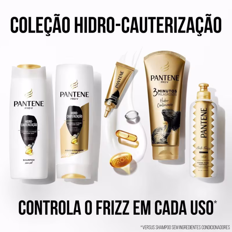 Creme para Pentear Pantene Anti-Frizz, 240ml.