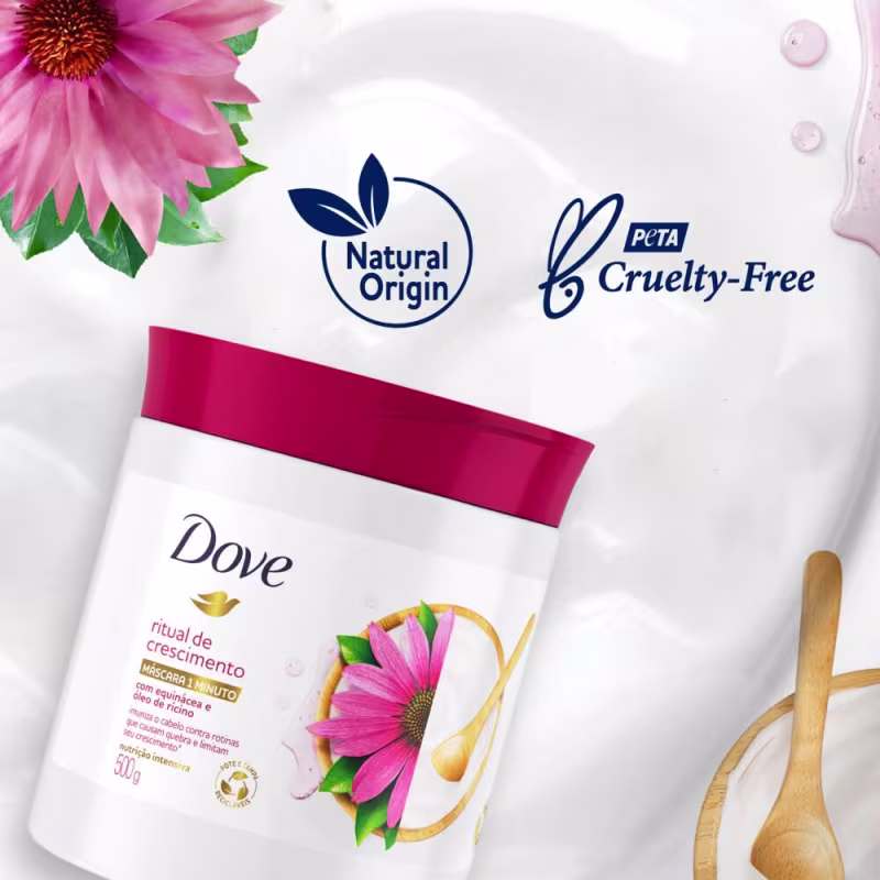 A imagem mostra o produto com textos ao redor destacando benefícios.