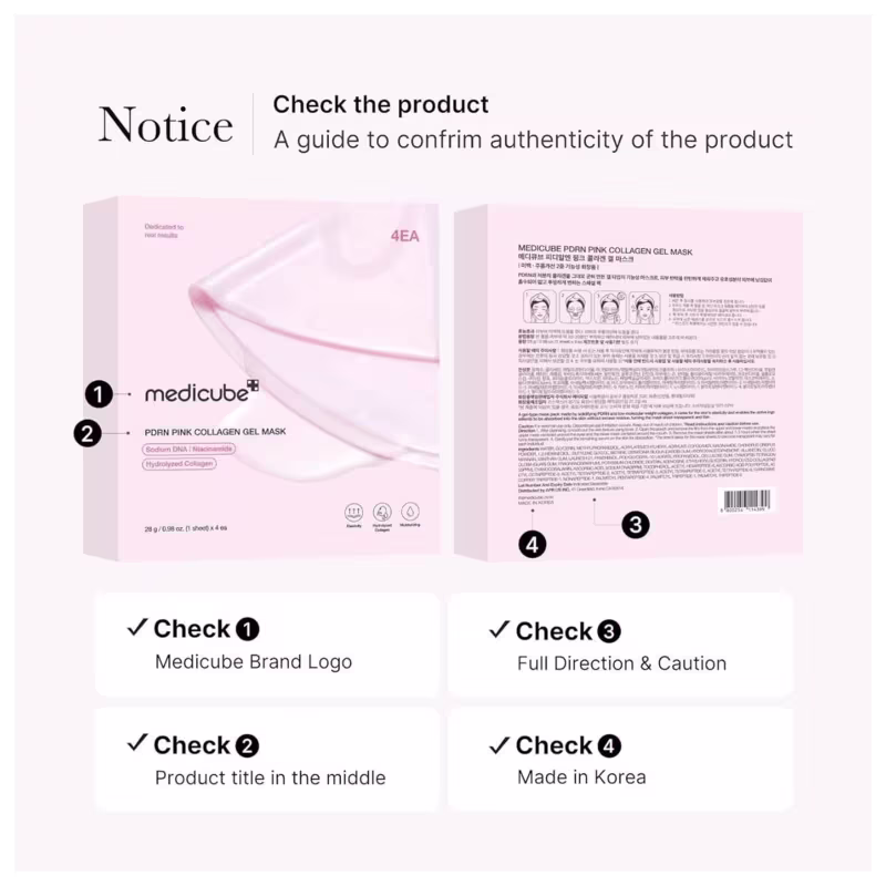 Mascara Facial Medicube PDRN em Gel - 4 unidades