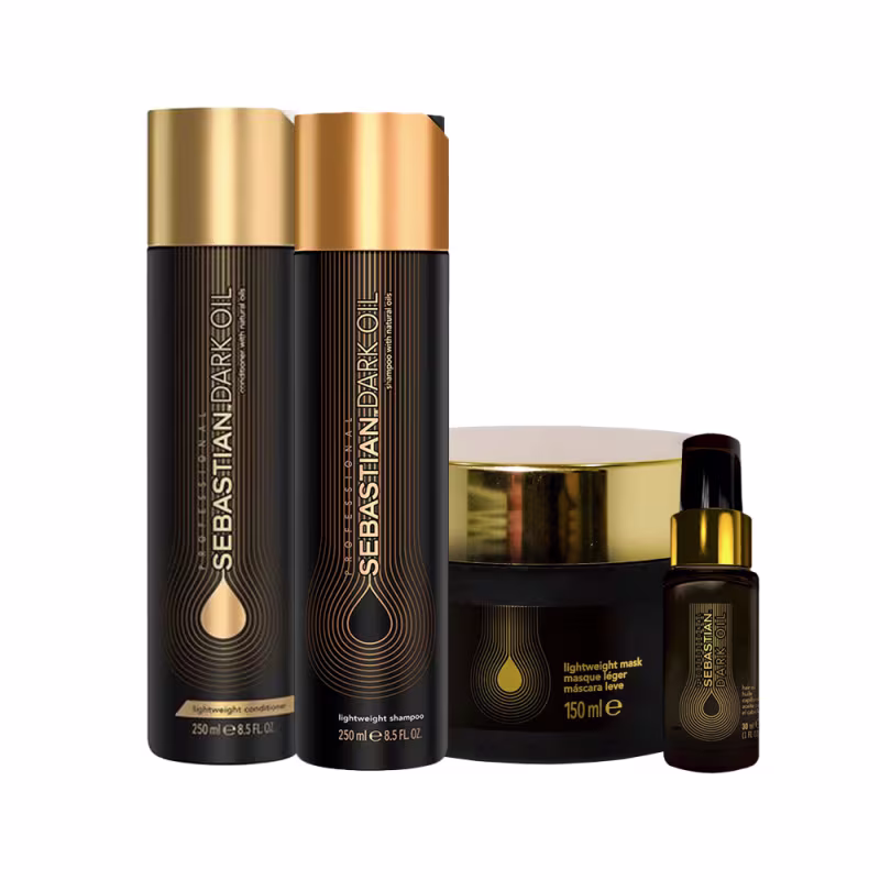 KIT SEBASTIAN PROFESSIONAL DARK OIL - SH 250 ML + COND 250 ML + MÁS 150 ML + ÓL 30 ML