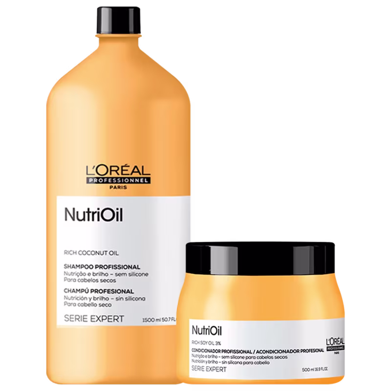 Kit L'Oréal Professionnel NutriOil Duo Mask Salon (2 Produtos)