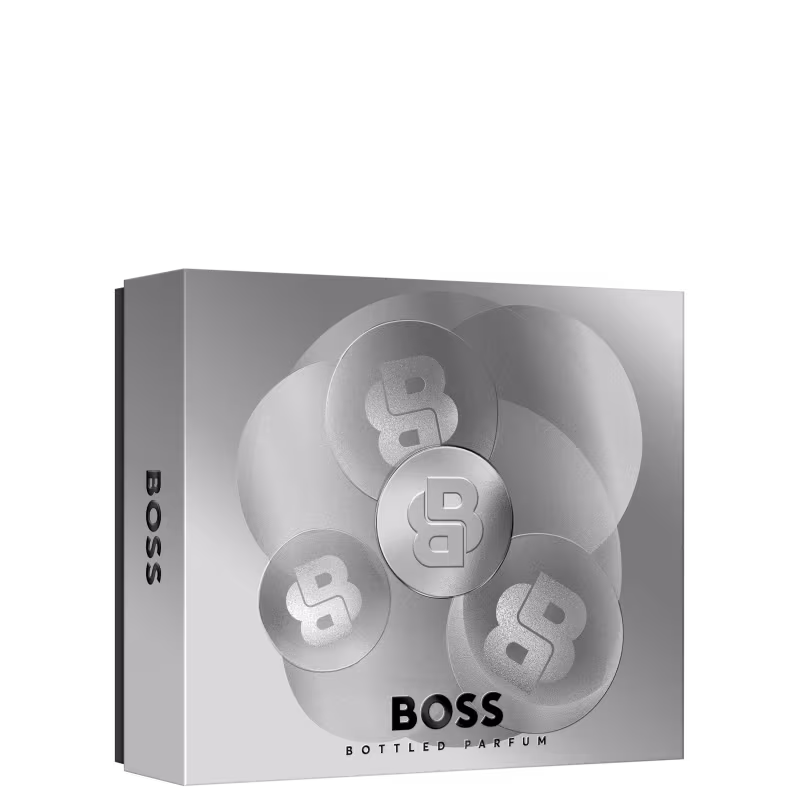 Conjunto Bottled Boss Masculino - Perfume Parfum 100ml + Shower Gel 100ml + Travel Size 10ml