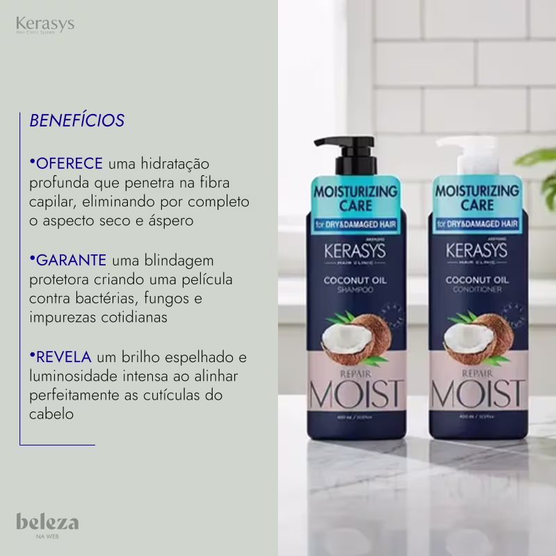 Kerasys Repair Moist Coconut Oil - Condicionador 400ml